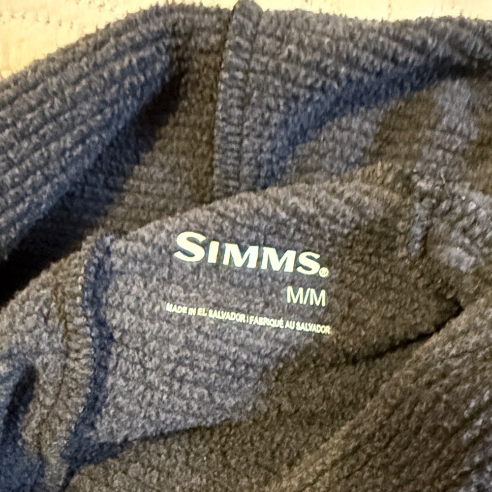 Simms Grey Ribbed Fleece Pullover - image 3